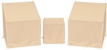 Costway Patio Furniture Covers Waterproof Outdoor Conversation Covers for 3 Pieces Bistro Set-Beige