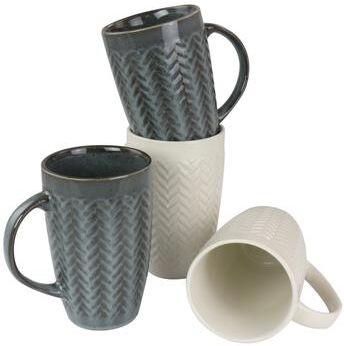 Gibson Home 22 oz Stoneware Mug set of 4