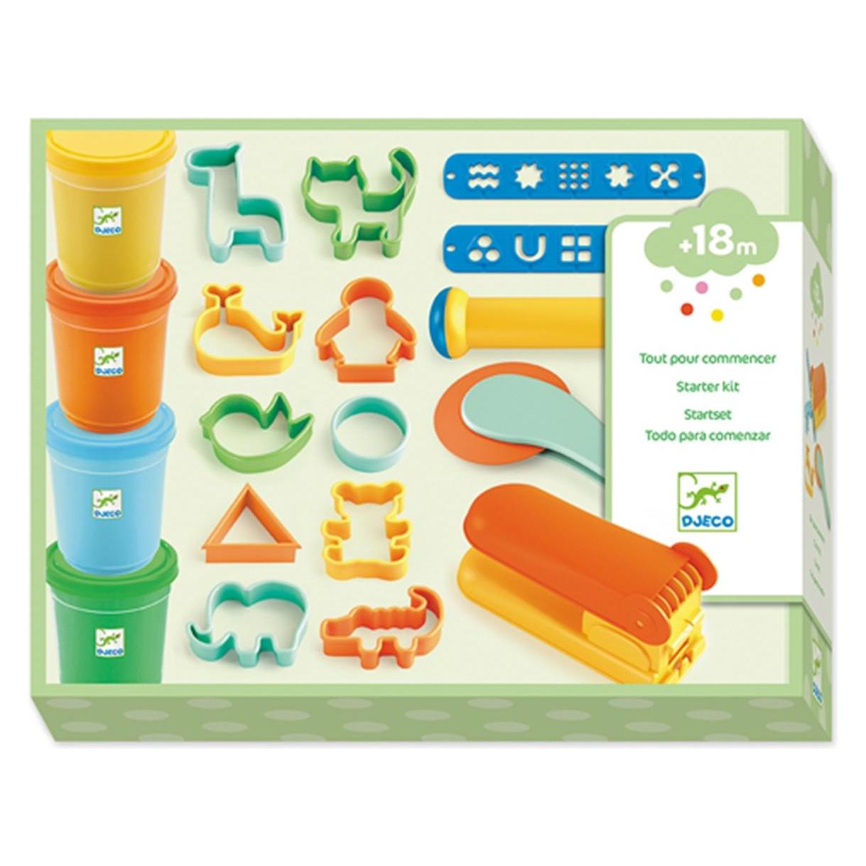 Djeco Startset Knete (4 Farben, 17 Werkzeuge) (5409020)
