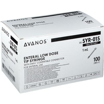 Enfit Spritze 1 ml mit Low-Dose-Tip 100 St Spritzen