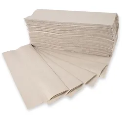 HYGOCLEAN Papierhandtuch 1-lagig "Recycling" gelegt, C-Falzung Natur 24x152 Stück 25x32 cm