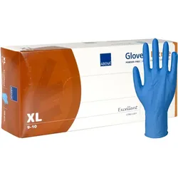 Nitrilhandschuhe Abena Excellent 30 cm lang blau XL Gr. 9-10 puderfreie unsterile Nitrilhandschuhe, 100 Stück/Bo