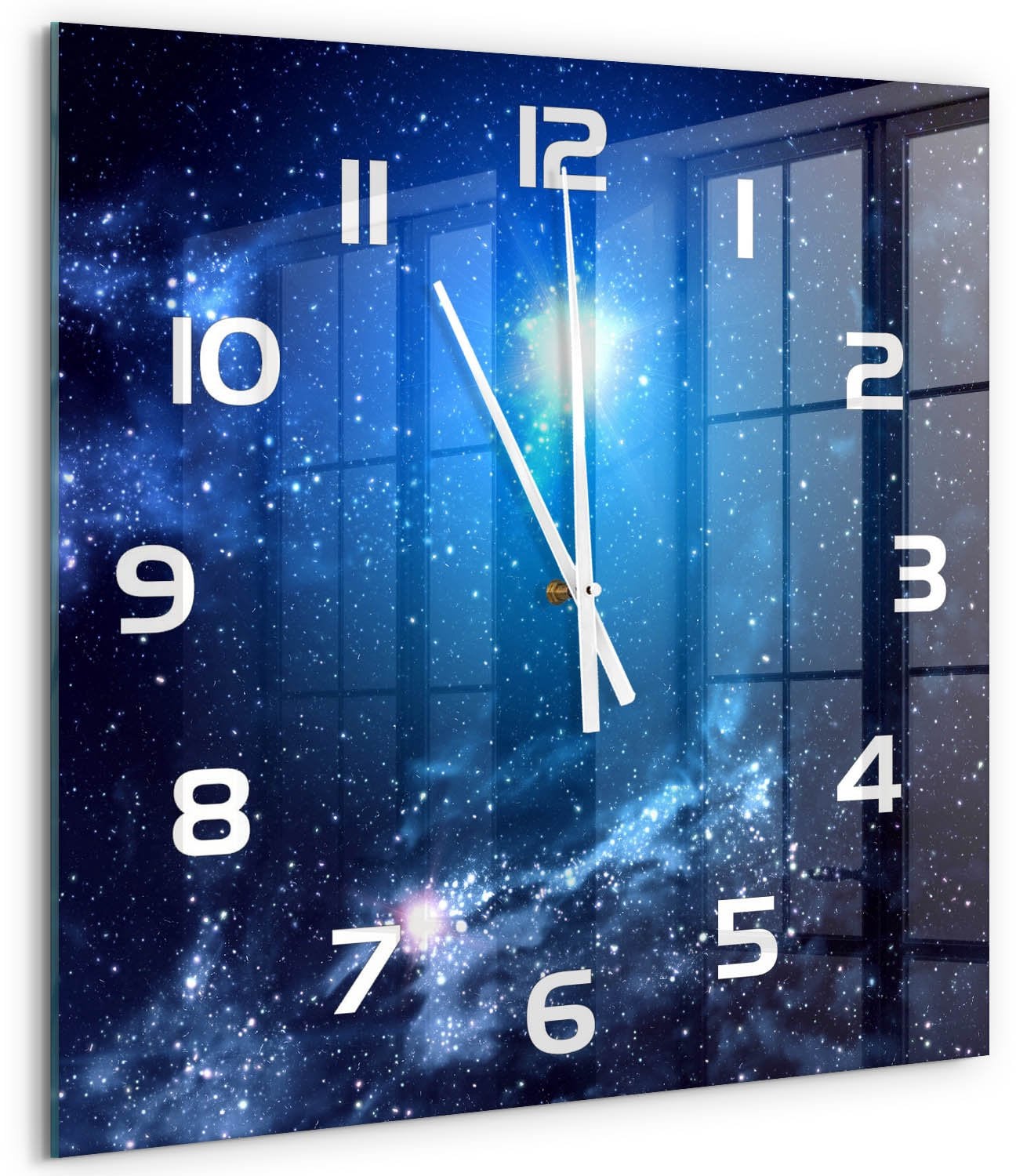 Tulup Wandklok Mist Blauw Glas 60 x 60 cm