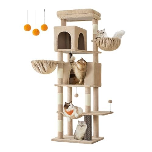 Feandrea Grote Kattenboom XL met 2 holtes en 2 ligplaatsen, Hoogte: 174 cm