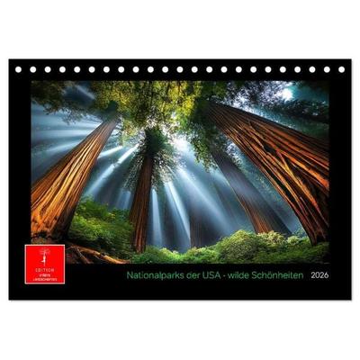 Nationalparks der USA - wilde Schönheiten (Tischkalender 2026 DIN A5 quer), CALVENDO Monatskalender