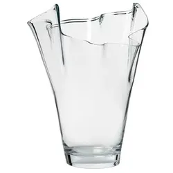 Vase Wave 30 cm Glas Transparent Klar S (Small)