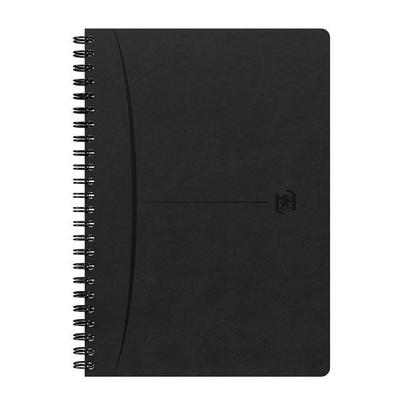 Oxford Spiralbuch Signature A5, liniert, mit flexiblem Cover, 80 Blatt, Optik Paper®, SCRIBZEE® kompatibel, schwarz