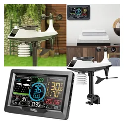 Casativo WLAN Wetterstation mit XL-Farbdisplay, Wetterstation