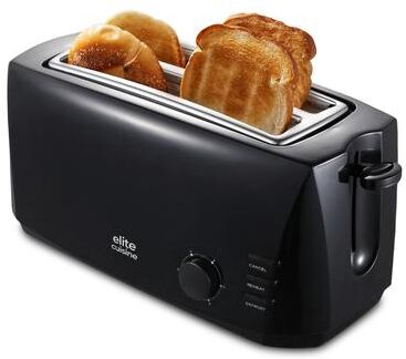 Elite Cuisine ECT2958 4 Slice Long Slot Cool Touch Toaster