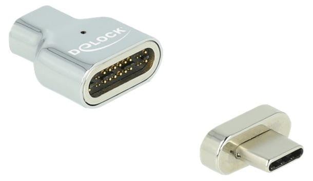 Delock Thunderbolt 3 / USB Type-C (DP Alt Mode) 8K 30 Hz magnetische adapter, mannelijk naar vrouwelijk