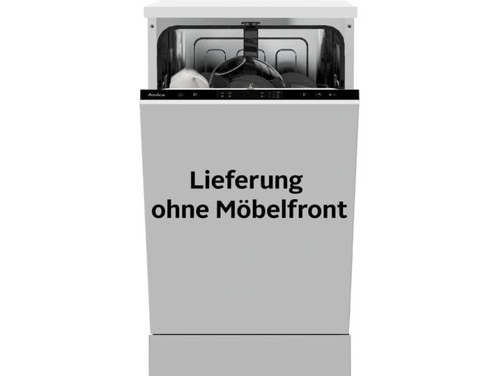 Amica vollintegrierbarer Geschirrspüler EGSPV 589 490, 9 l, 9 Maßgedecke, 9 Maßgedecke – Kompaktes Format für kleine Küchen