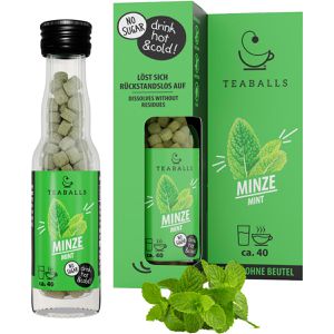 TEABALLS Tee Mint Drink Hot & Cold, Kräutertee mit frischem Minzgeschmack, 15 g, 40 Stück