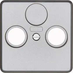 Kopp 358620004 HK02 - Antennen-Abdeckung für Antennensteckdose TV/RF, Farbe: stahl