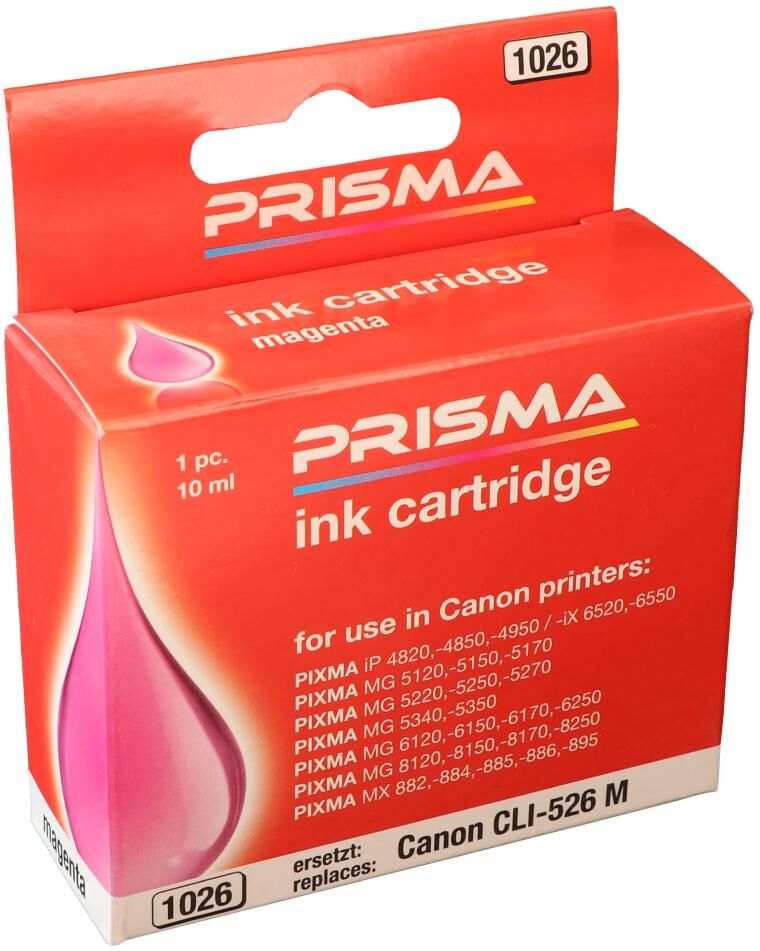 PRISMA 1026 Druckerpatrone für Canon Tintenstrahldrucker, magenta, 10 ml