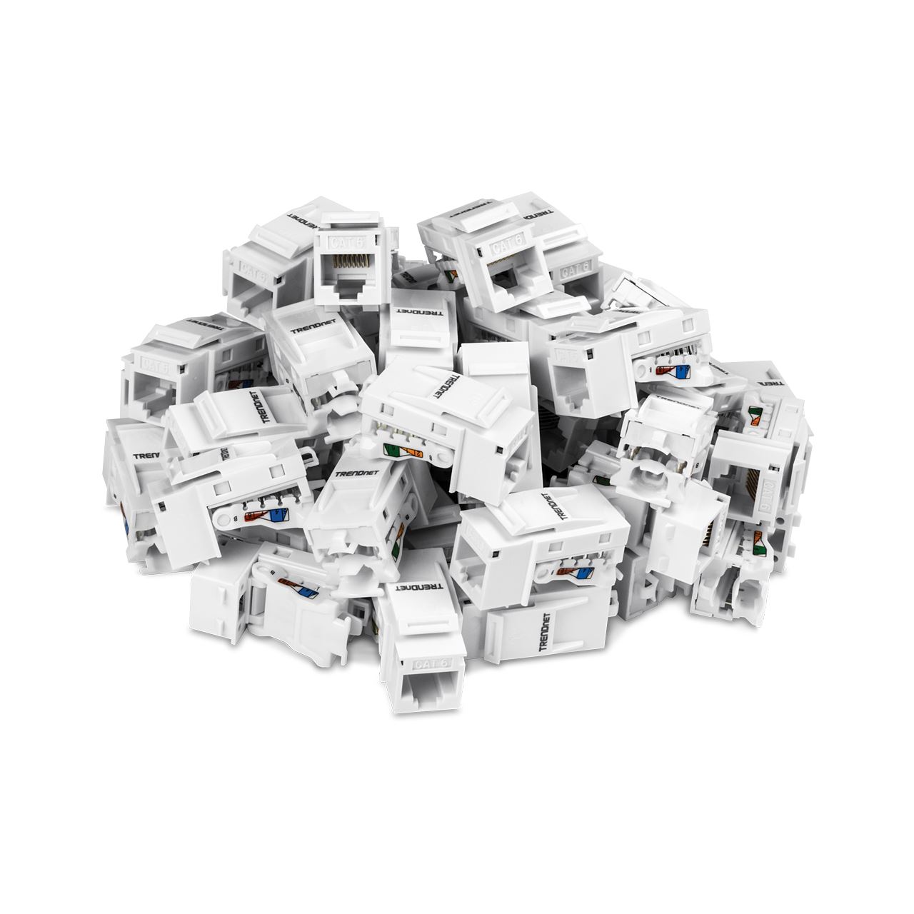 TrendNet Keystone-Buchsen 50er-Pack Cat6 werkzeuglos 90°