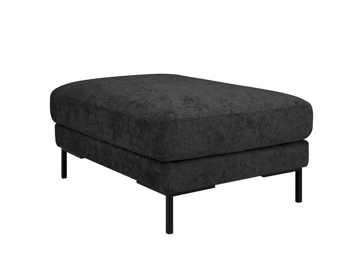 Polsterhocker 90 x 45 x 70cm Schwarz Chenille Alita: Anthrazit