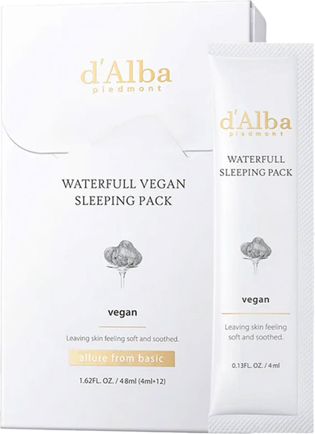 D'ALBA Waterfull Vegan Sleeping Pack 12x4ml
