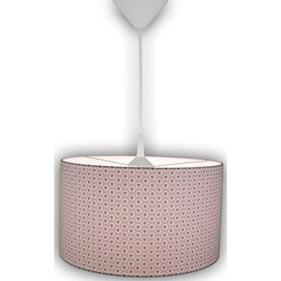 NIERMANN Hängeleuchte "Stoff-Pendelleuchte Herzen rosa/pink", bunt, 1, Ø 35cm H: 17cm, 1 Stk., Leuchten, Kinderzimmer, Kinderlampe, Hängeleuchte