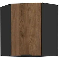 Küchen Eckhängeschrank 60x60 cm Küche MONZA Okapi Nußbaum Küchenzeile