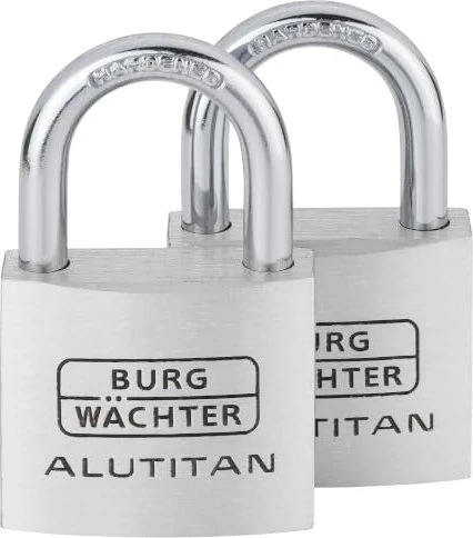 BURG WÄCHTER 2 Vorhängeschlösser Duo 2St 77040 SB silber