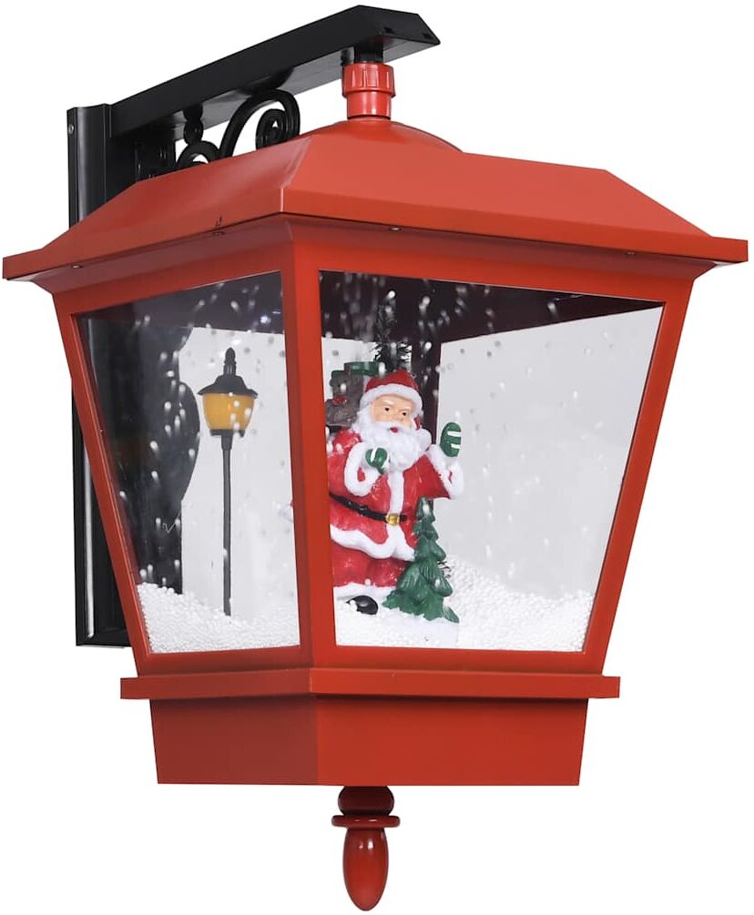 vidaXL Lampe murale de Noël lumières LED et Père Noël Rouge 40x27x45cm