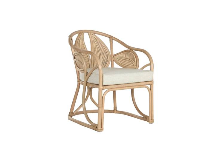 Chaise feuille en rotin marron 63x68x81 cm