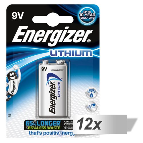 12x1 ENERGIZER Ultimate Lithium 9V Block 1er Blister