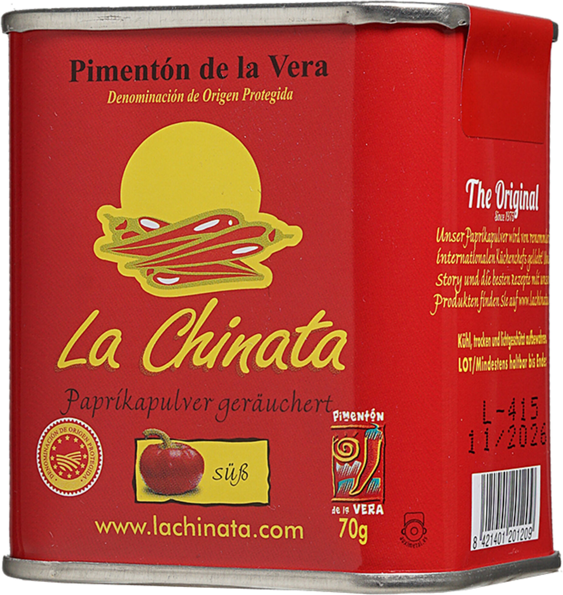 La Chinata Pimentón de la Vera Dulce - 70g aus Spanien