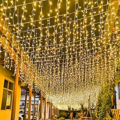 Eiszapfen-Dekorvorhang-Lichterkette 4M - 120 LED Außen Fensterdekorationen für Feengarten Party-Dekor