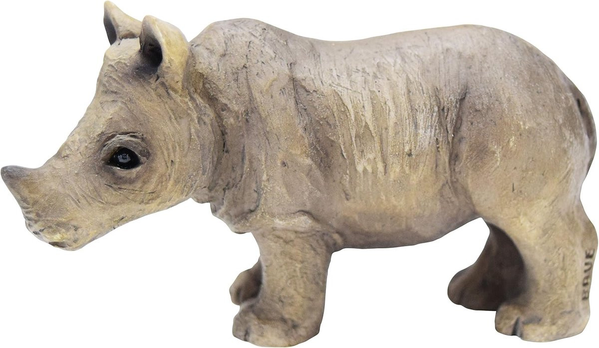 Grijs dieren sculptuur hand gegoten hars decoratie beeldje voor op tafel