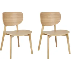 ESSZIMMERSTUHL 2er-Set Holz Hellbraun Overly