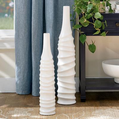 "Waveform Ceramic Vase - 24"" H - Grandin Road"