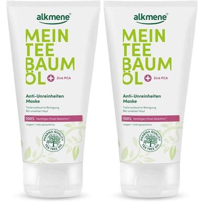 Alkmene Mein Teebaumöl Anti-Unreinheiten Maske 2x 2x75 ml Gesichtsmaske