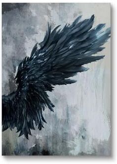 Uplifted Finds Black White Angel Wings Posters Canvas Abstract Wall Decoration 30 X 40 Cm Unframed a