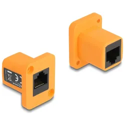 DELOCK D-Typ Modul RJ45 Buchse zu Buchse orange