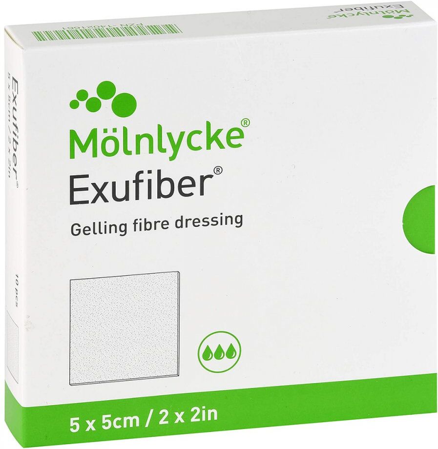 Exufiber 5x5 cm Gel-faserverband