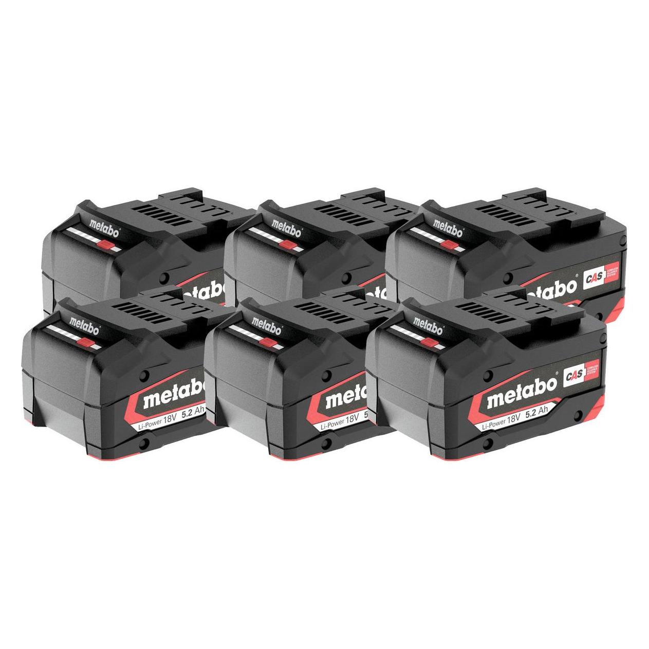 Metabo 6 x Li-Power Akkupack (18 V) (625152000)