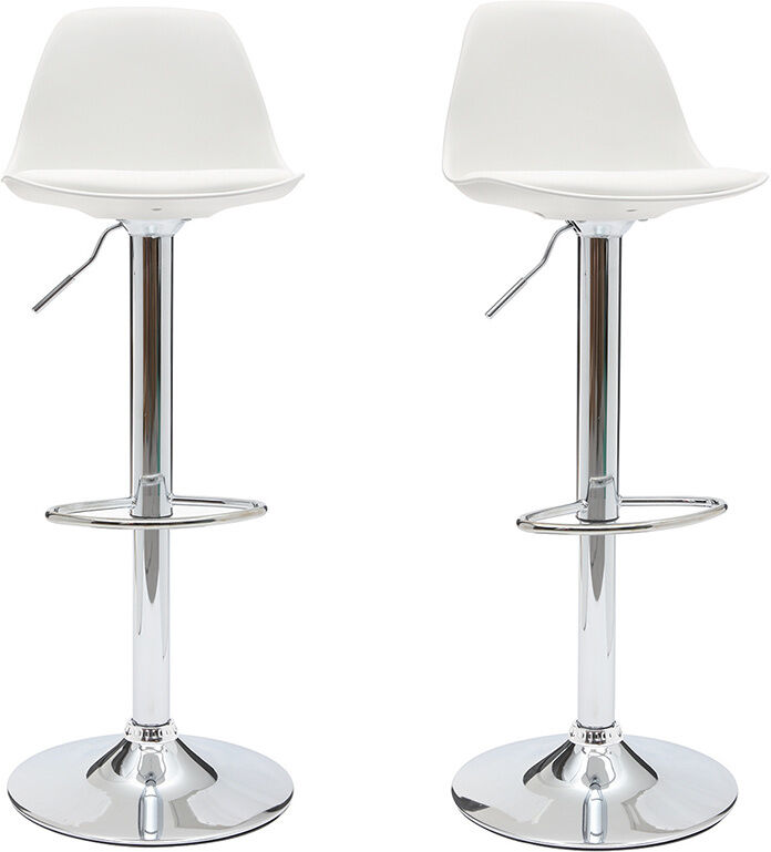 Miliboo 2 Design-Barhocker STEEVY Weiß