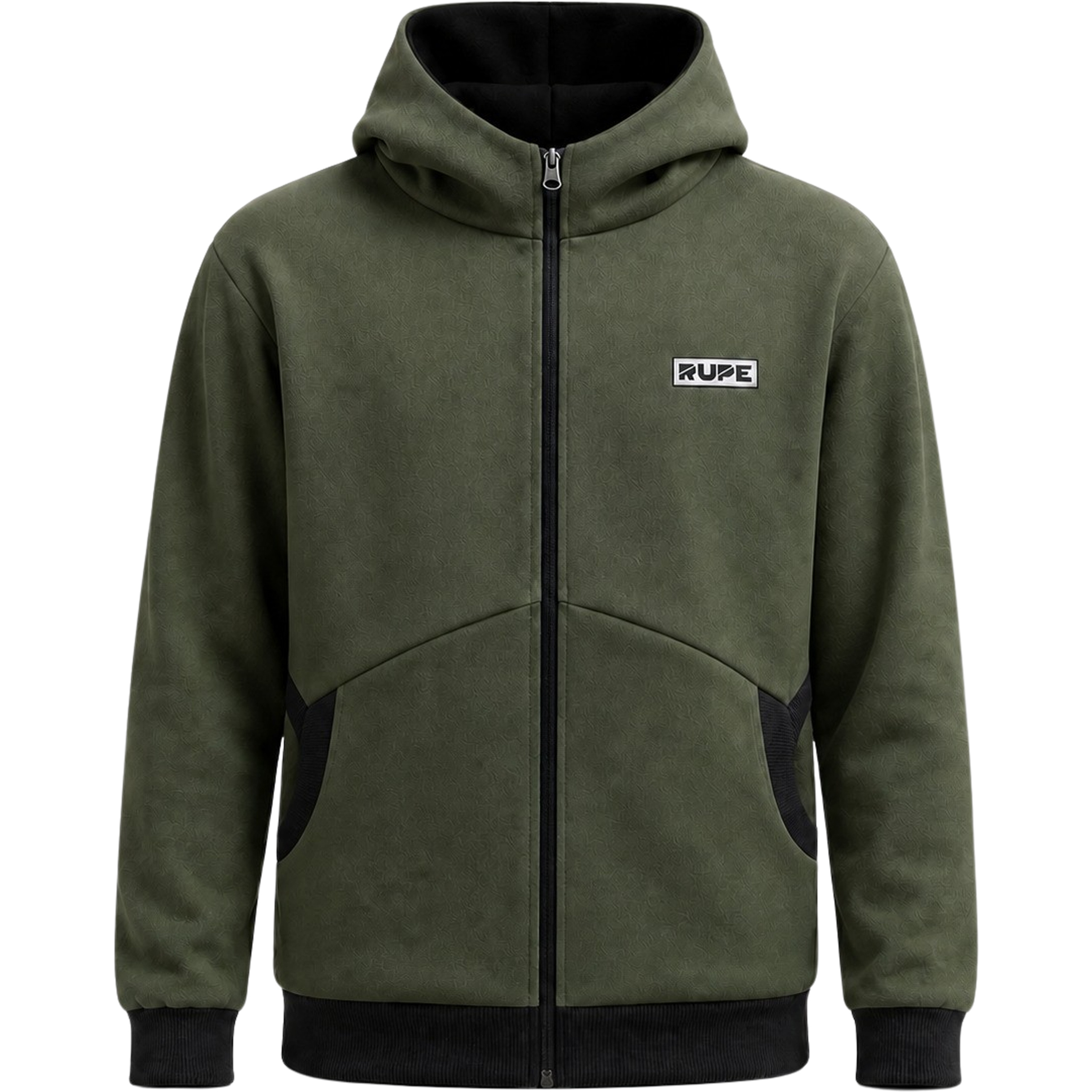 Rupe Crack Zip Hoodies oliv Größe L Lifestyle Hautfreundlich