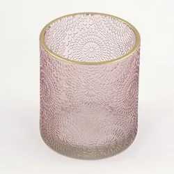 Windlicht mit Goldrand Ornamentdesign