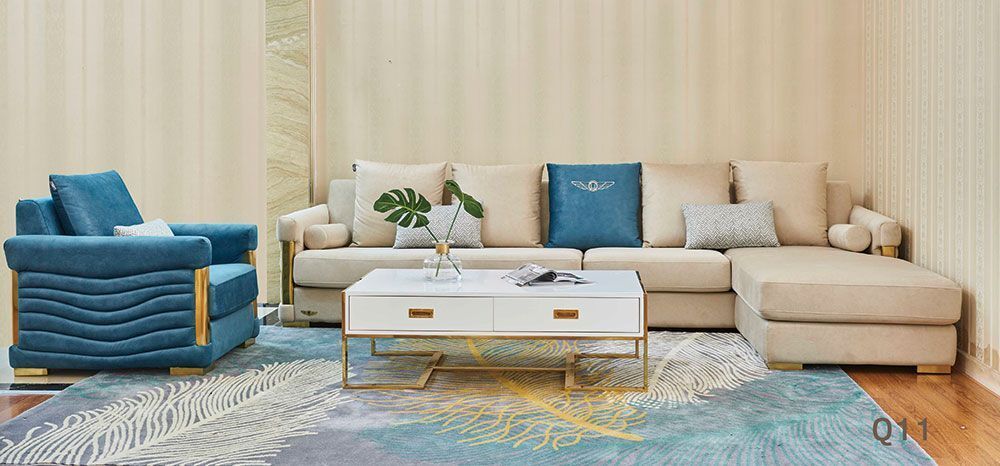 Moderne Sofa Eckgarnitur L-Form Polster Sitz Ecke Couch Sessel Ecksofa Sofas