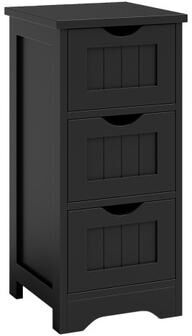 Costway Bathroom Floor Freestanding Storage Organizer with 3 Drawers-Black