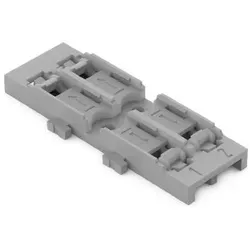 Wago 221-2522 Befestigungsadapter,2-fach,für Durchgangsverbinder mit Hebel,grau 2212522