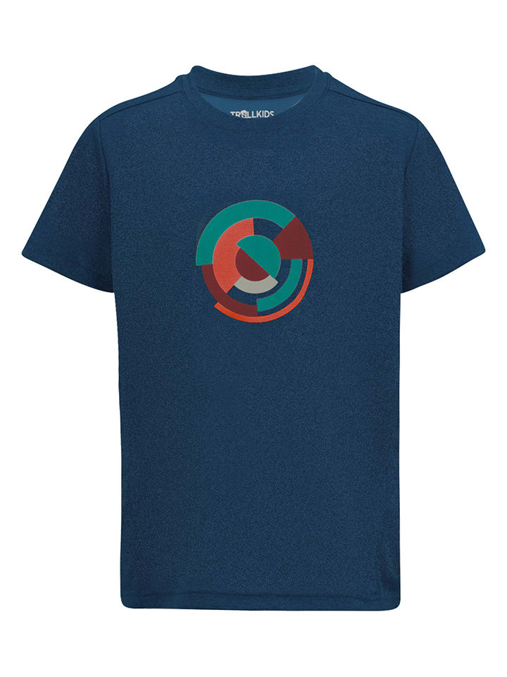 Trollkids Funktionsshirt "Sognefjord T" in Dunkelblau - 110