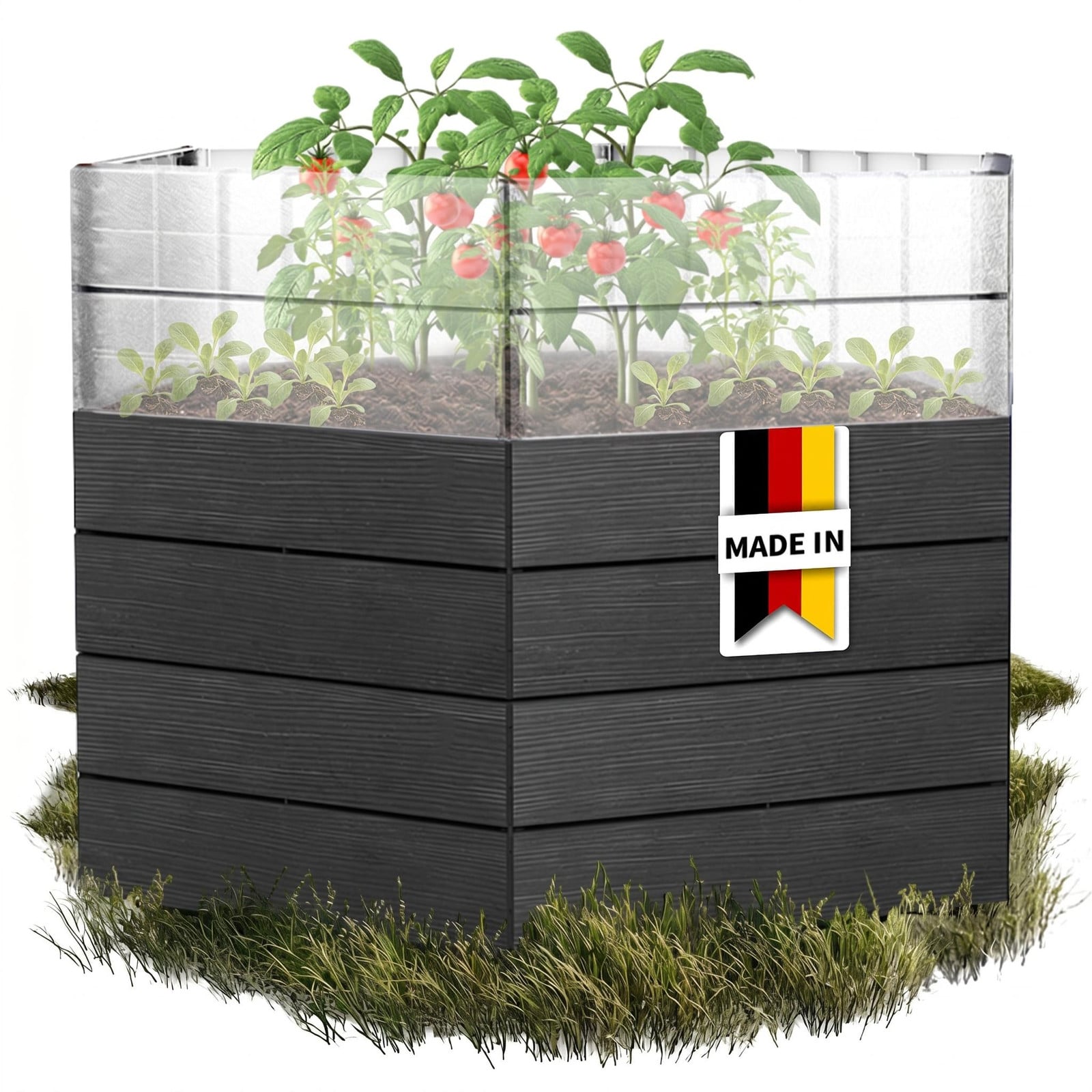 GARANTIA ERGO verhoogd tuinbed Turbo L 75 Wood Graf