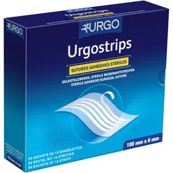 Urgostrips Wundnahtstreifen, steril, weiß, 75x3 mm (50 x 5 Streifen)