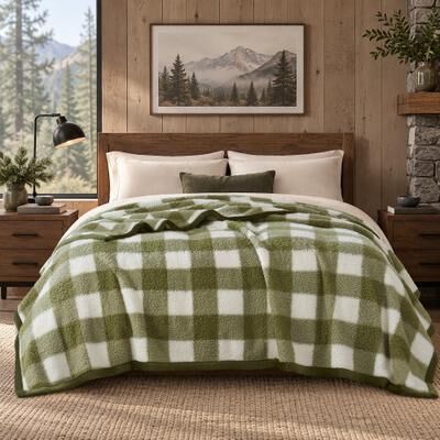 Woolrich Burlington Berber Cozy Soft Blanket with Velvet binding