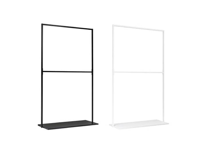 Natural Goods Berlin 1x Kleiderständer BASIS - Kleiderständer Weiß Metall - 210 x 120 cm Offener Kleiderschrank - Freistehende Kleiderstange Doppelt - Begehbarer Kleiderschrank - Clothes Rack