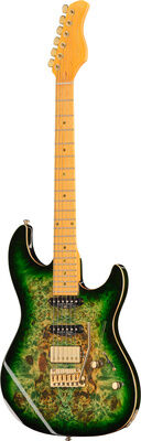 Larry Carlton S10 HSS Transparent Green Transparent Green