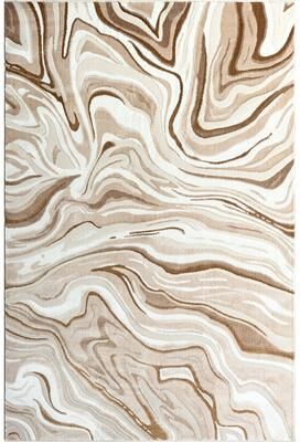 Abani Rugs Regal REG260B Beige Brown Intertwined Lines Area Rug